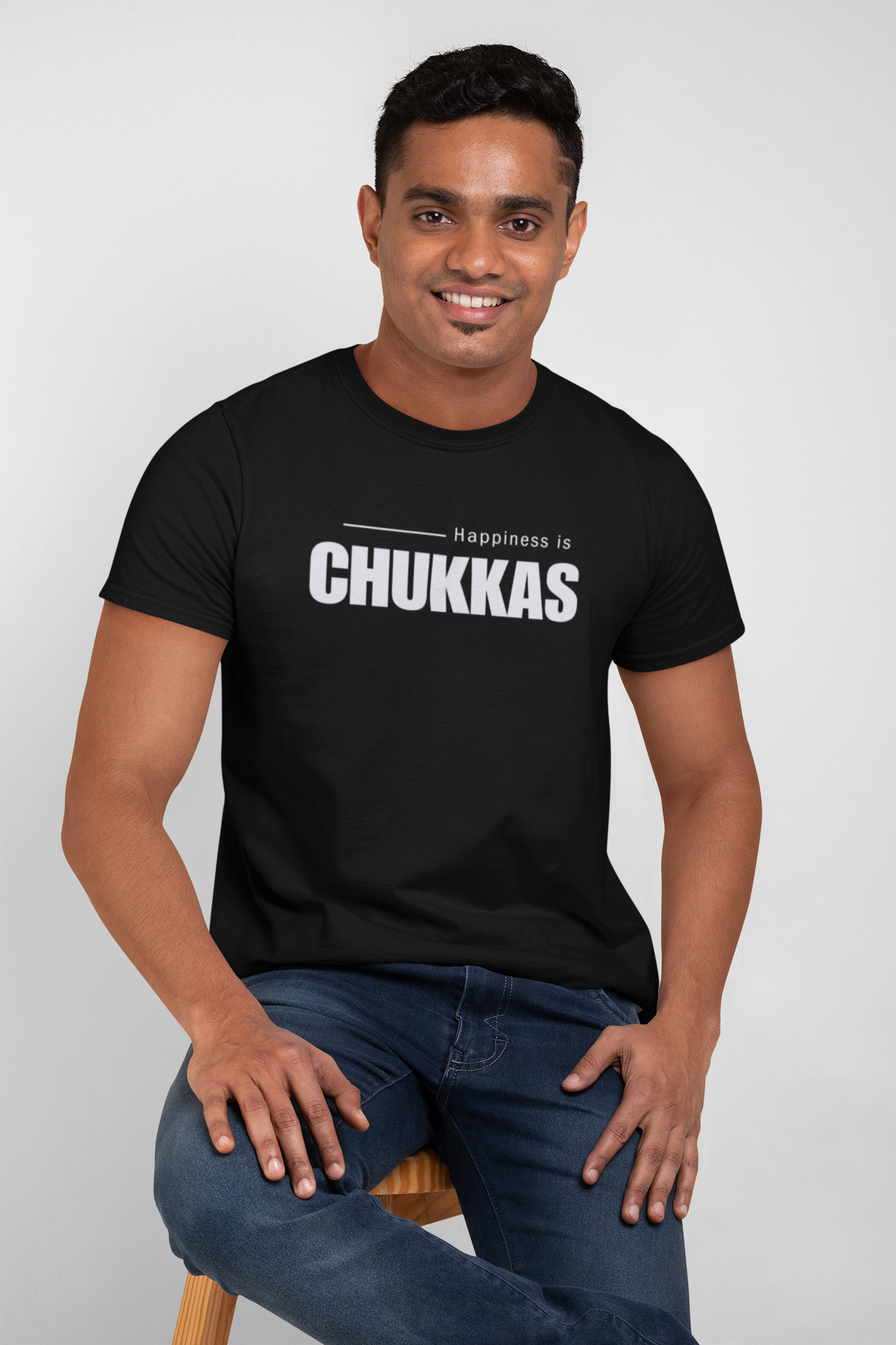 HAPPINESS IS CHUKKAS tshirt