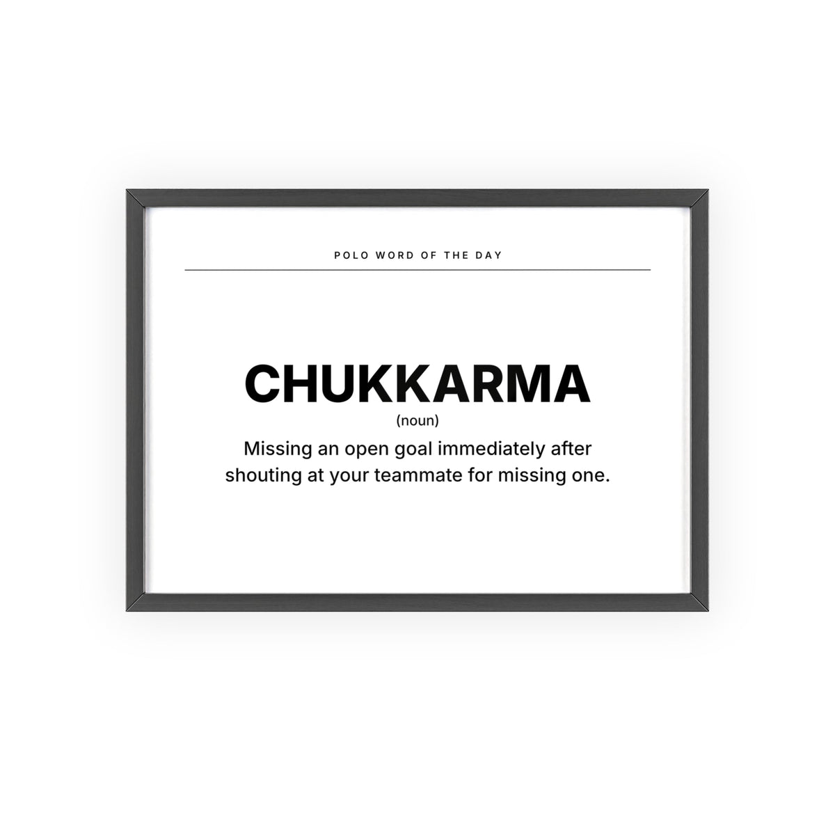 CHUKKARMA polo poster Printify