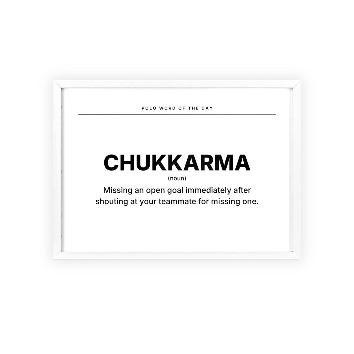 CHUKKARMA polo poster Printify