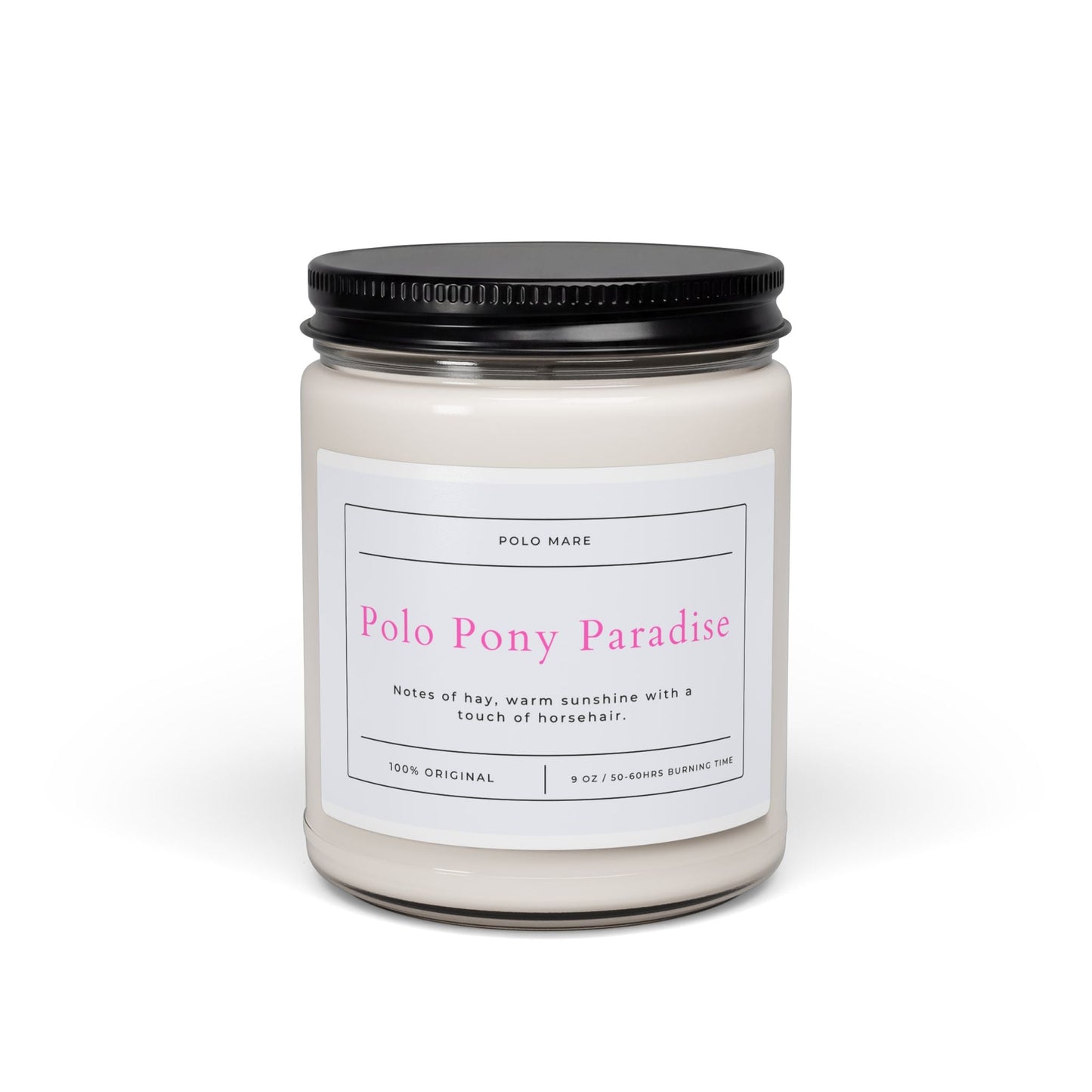 Soy Candle - Funny Candle for Polo Players PINK VERSION 9oz Printify
