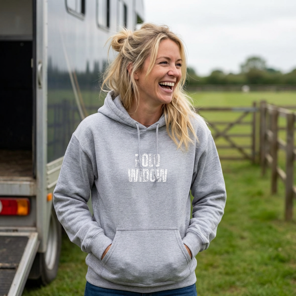 I'M A POLO WIDOW woman's polo hoodie