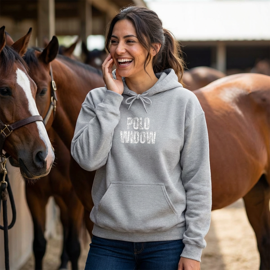 I'M A POLO WIDOW woman's polo hoodie