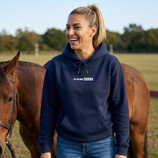 JUST ONE MORE CHUKKA unisex polo hoodie