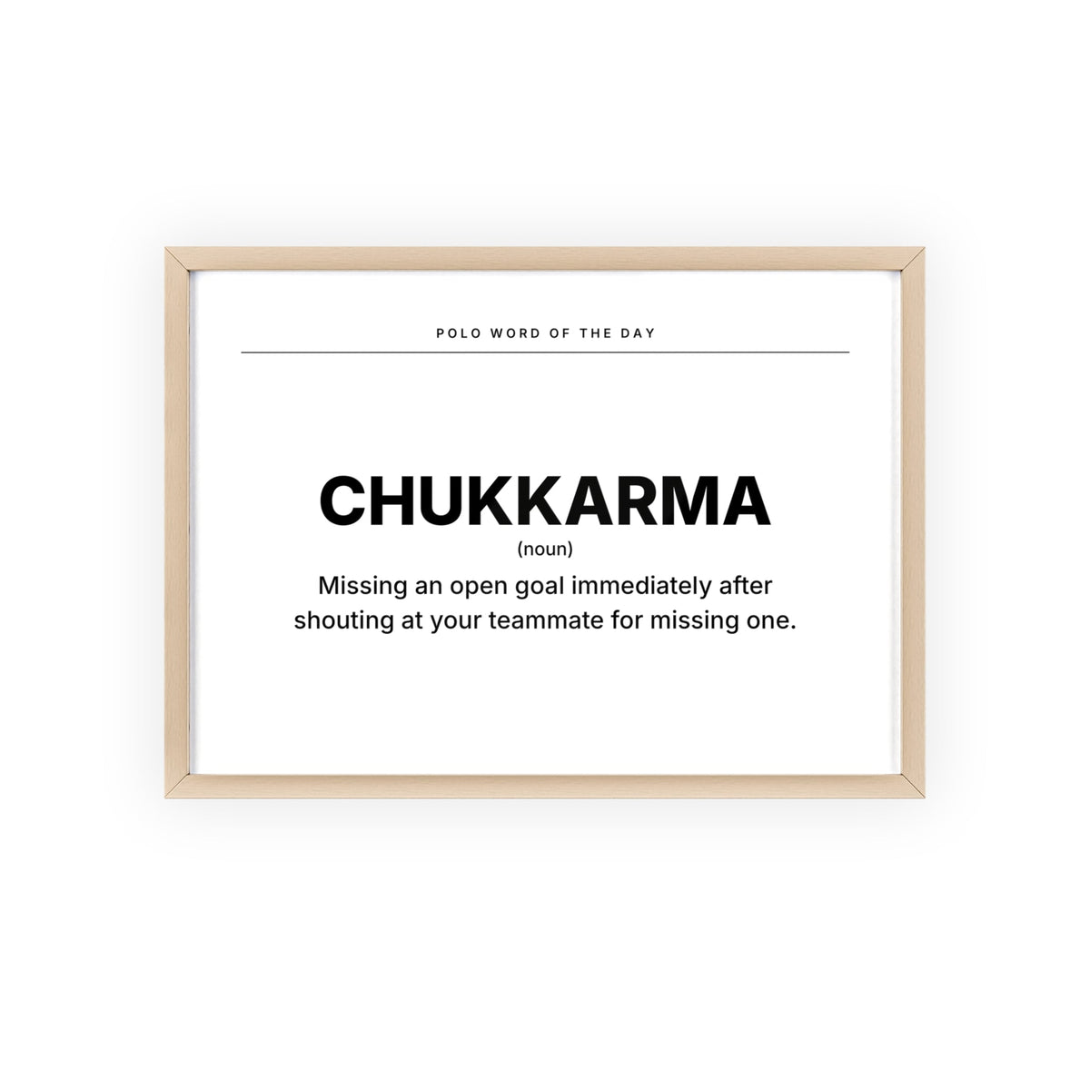 CHUKKARMA polo poster Printify