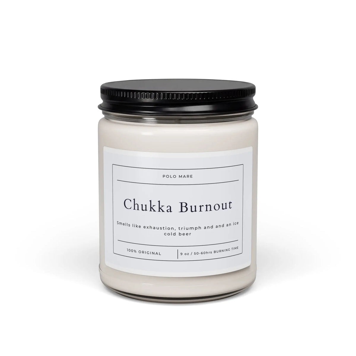 Chukka Burnout Polo Candle | Funny Polo Gift | Polo Mare